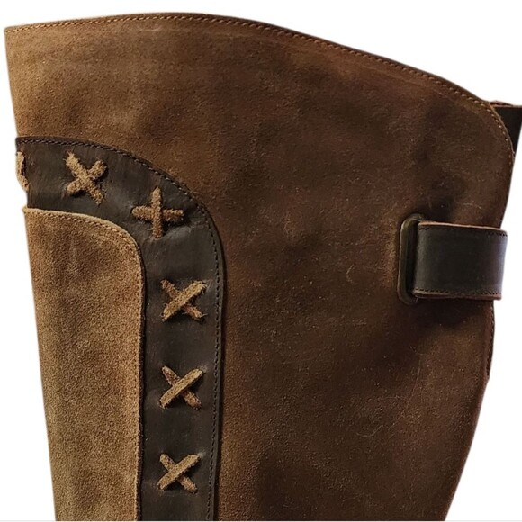 Born Boots Women Sz 11M Albi Brown Suede Leather Tall Riding Equestrian Western - Picture 14 of 15